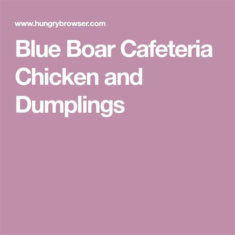 blue boar cafeteria recipes.